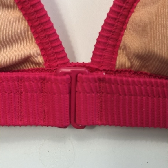 J. Crew Ribbed Triangle Bikini Top XXL Pink New BH483 - Picture 5 of 13